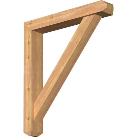 Ekena Millwork Traditional Craftsman Smooth Bracket w/ Offset Brace, Western Red Cedar, 5 1/2"W x 34"D x 38"H BKT0604X34X38TRA04SWR